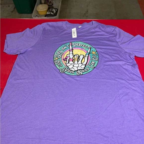 Tops - Purple Graphic T-Shirt
